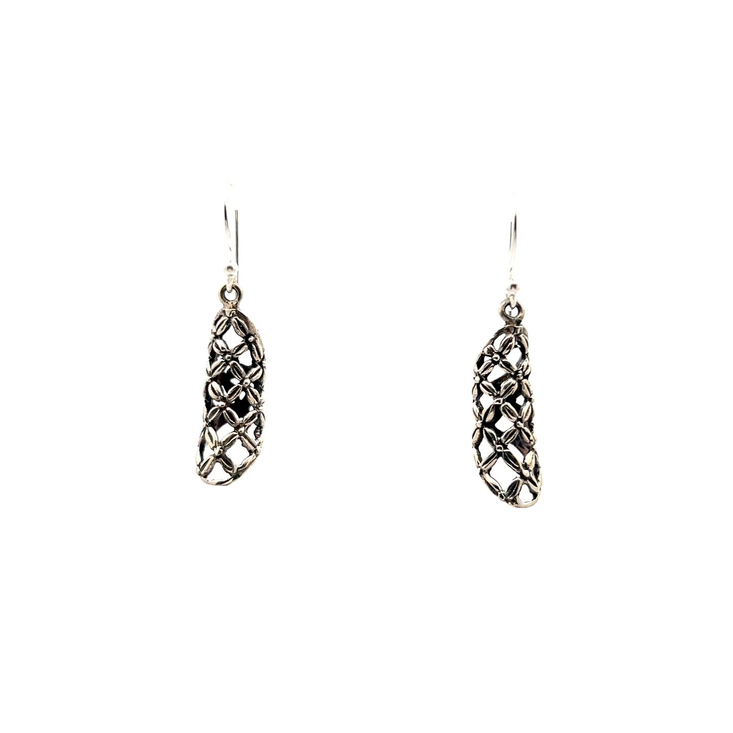 Daisy Droplets Silver Earrings