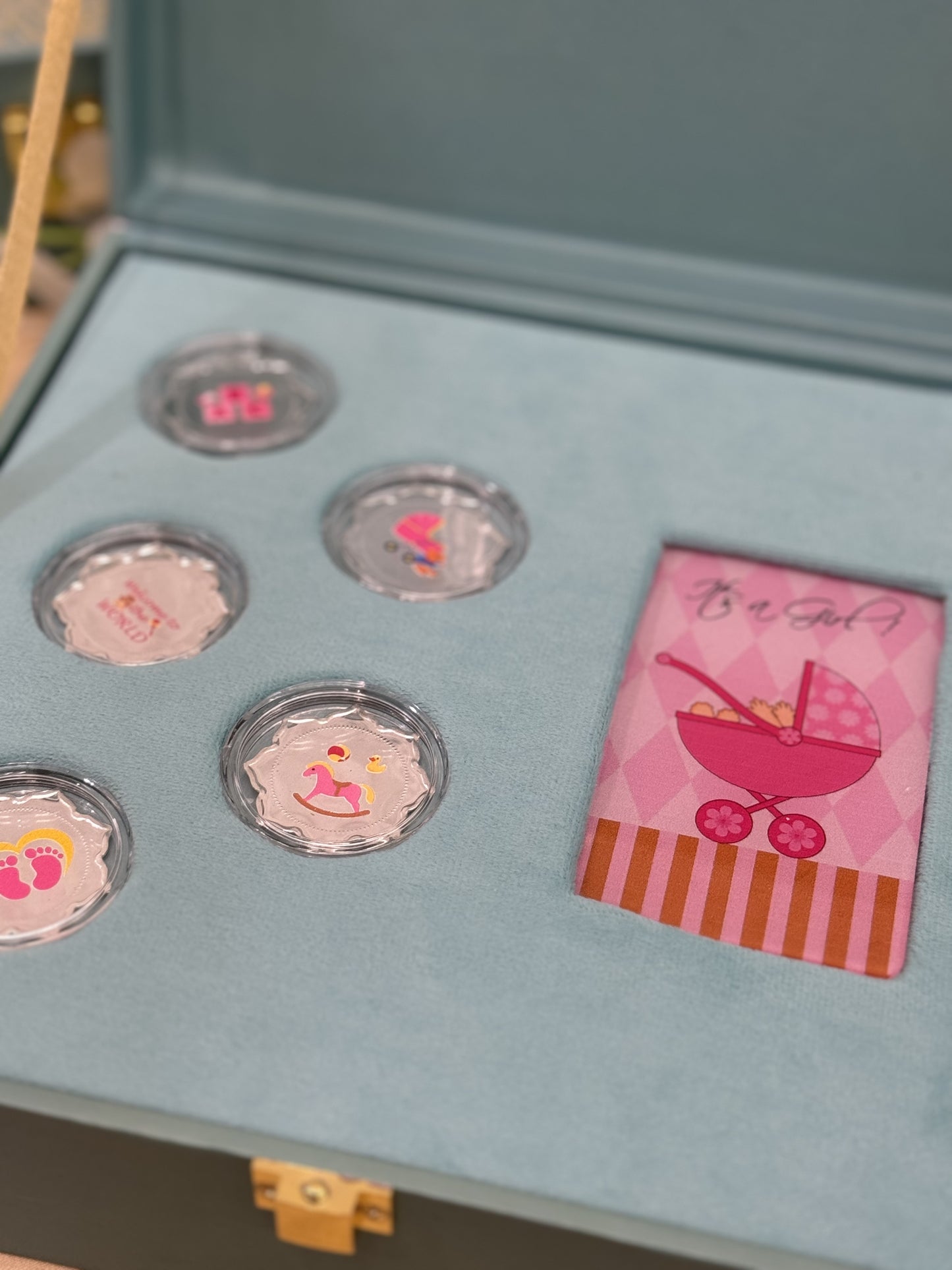Baby Girl Silver Coins Gift Set