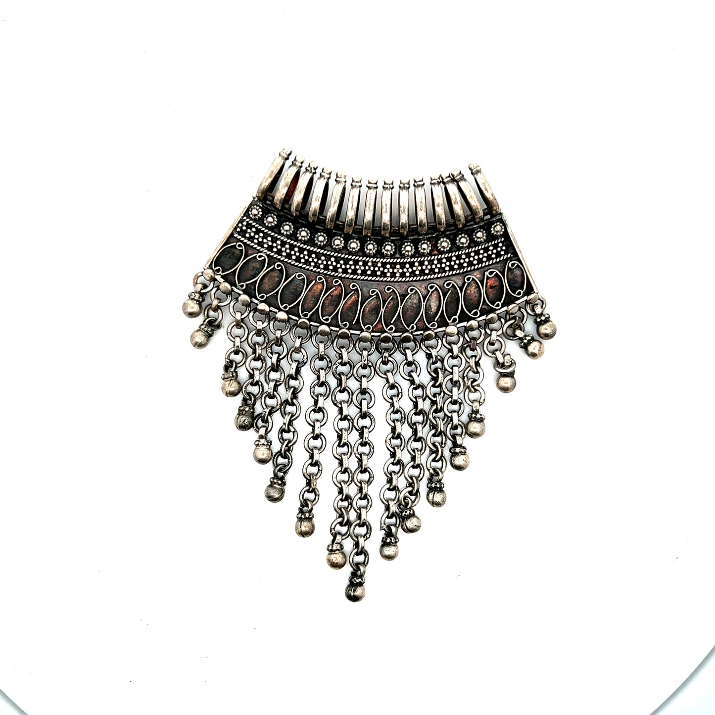 Vintage Oxidised Silver Pendant