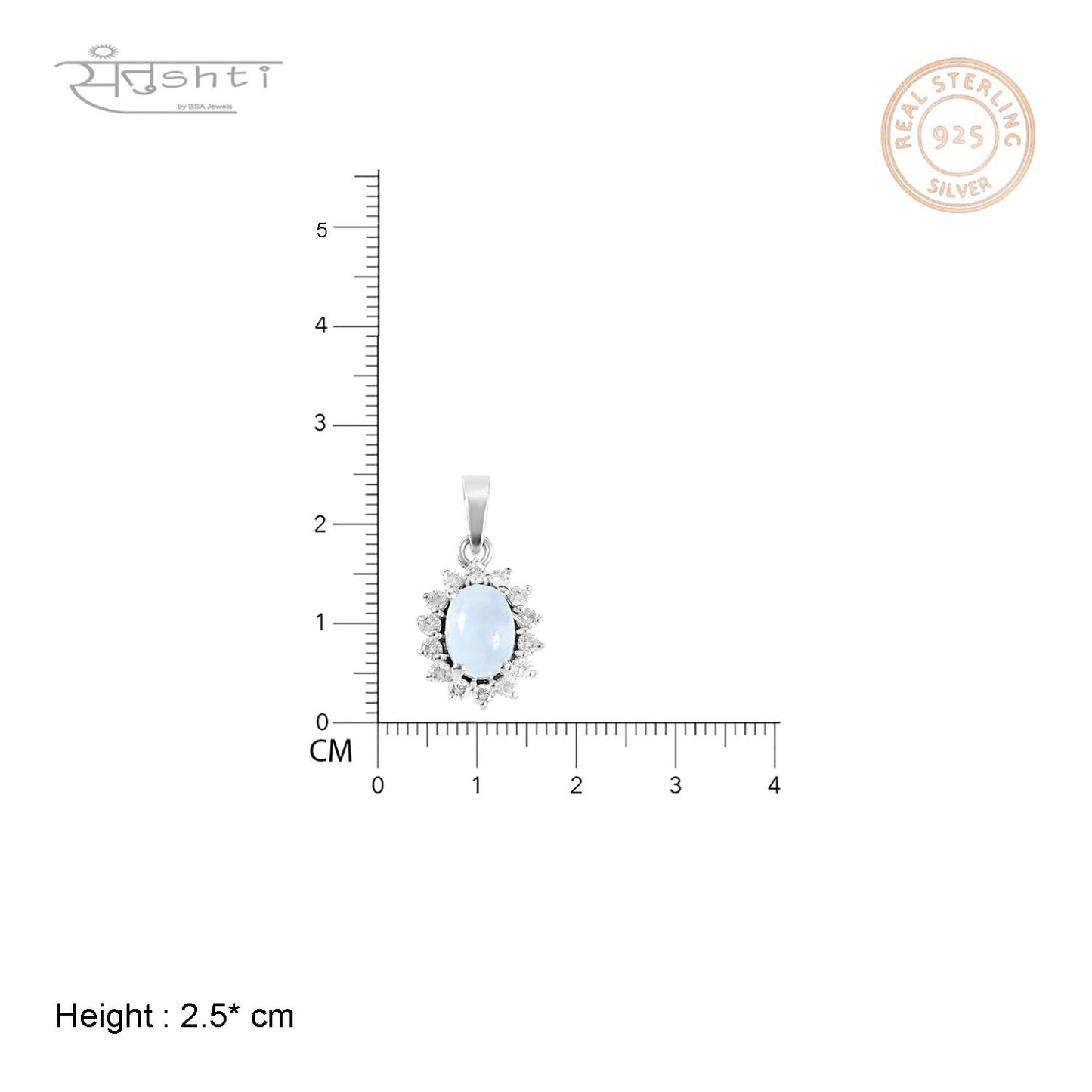 Moonstone Stereling Silver Pendant