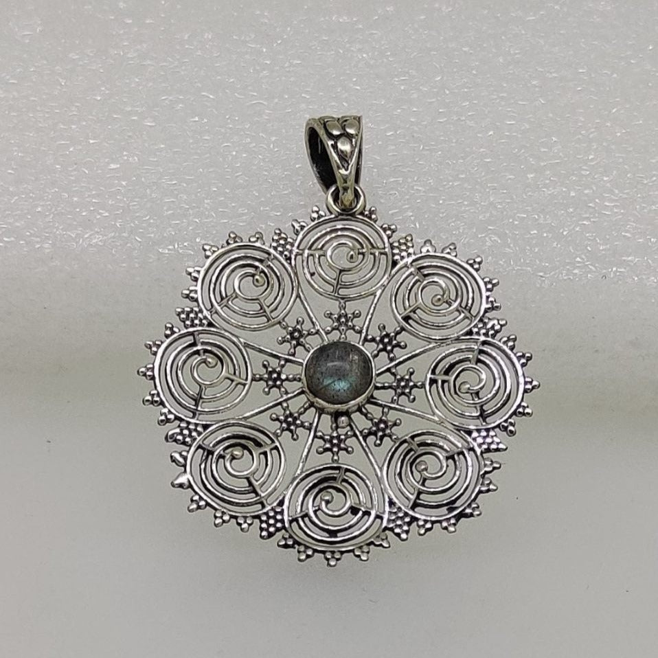 Oxidised Silver Pendant