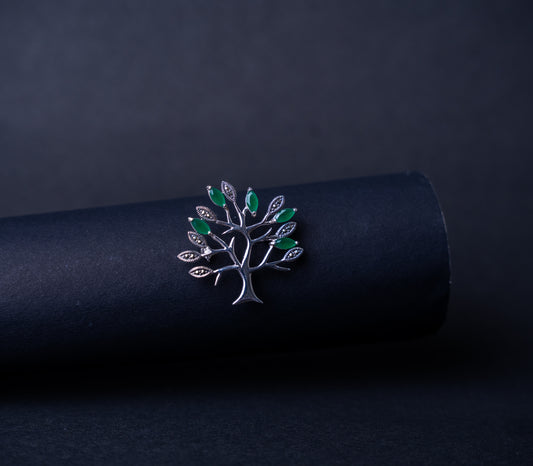 Silver Tree of Life Brooch