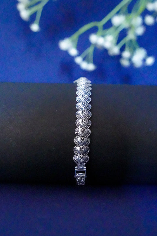 Hearts of Grace Marca Silver Bracelet