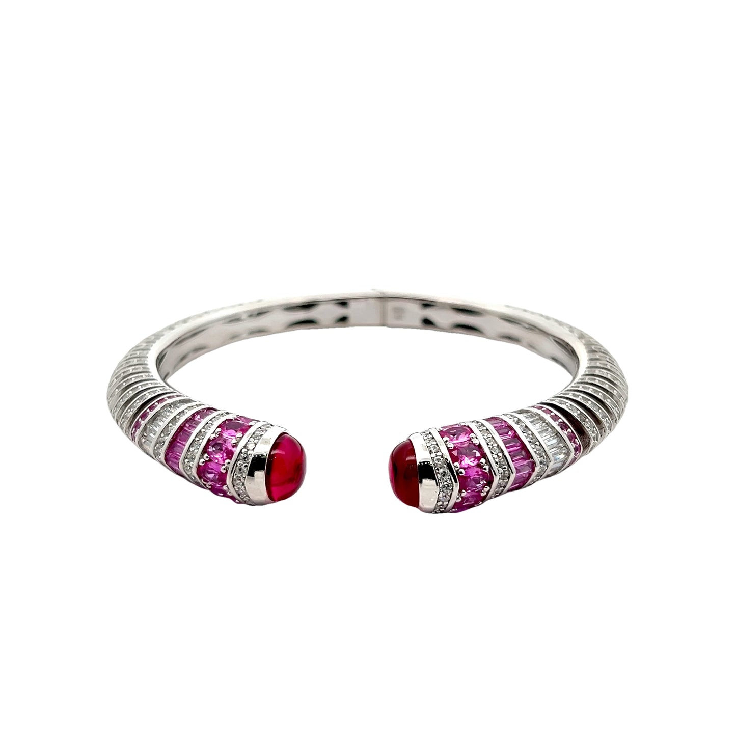 Pink CZ Silver Bracelet