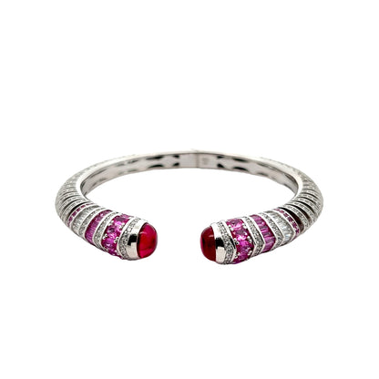 Pink CZ Silver Bracelet