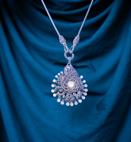 Pearl Cascade Marca Sterling Silver Pendant