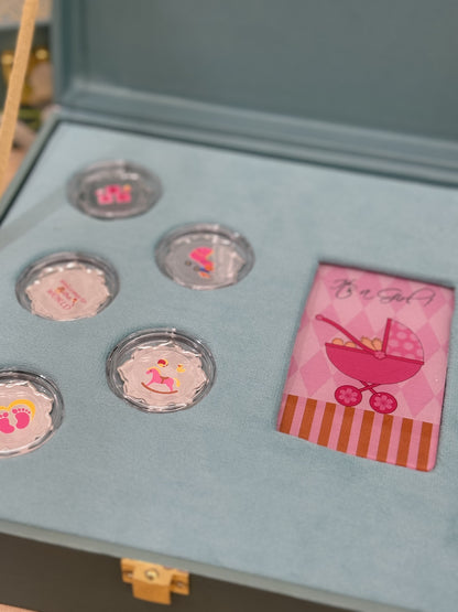 Baby Girl Silver Coins Gift Set