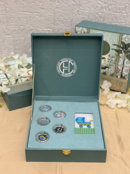 Baby Boy Silver Coins Gift Set