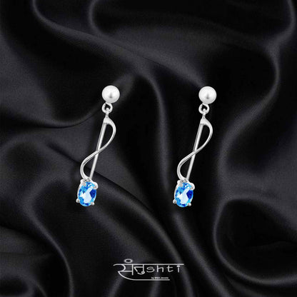 Topaz Silver Danglers