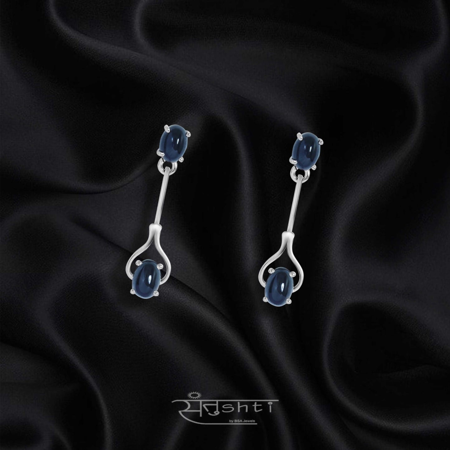 Black Star Drop Earring