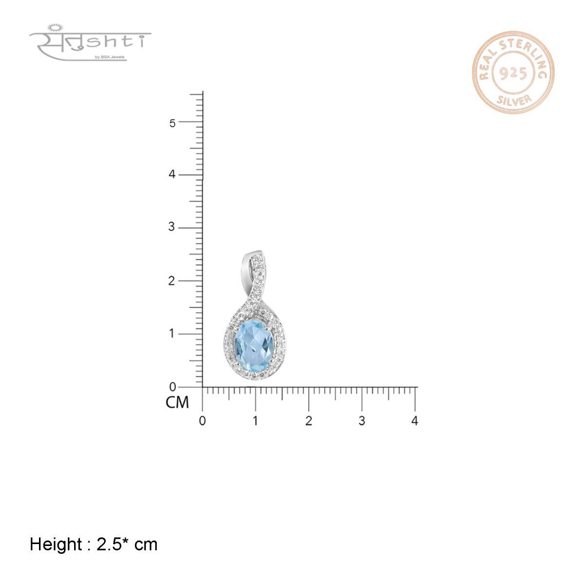 Blue Topaz Pendant