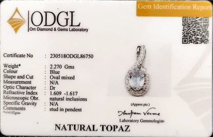 Blue Topaz Pendant