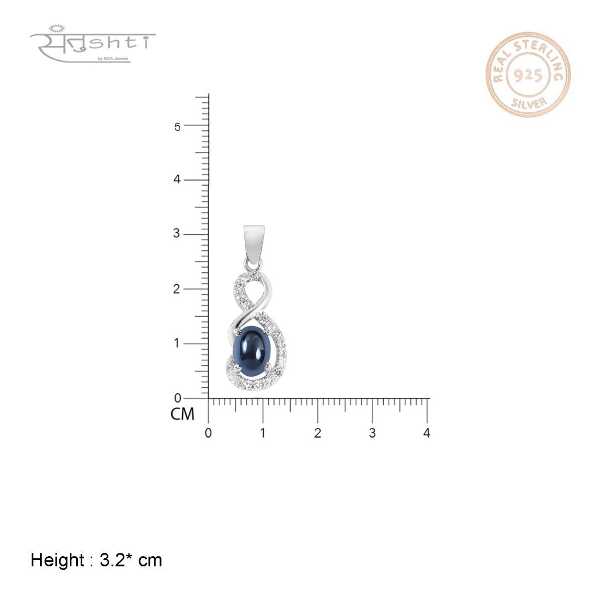 Black Star Silver Sterling Pendant