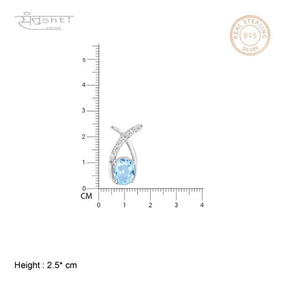 Fashion Topaz Sterling Silver Pendant