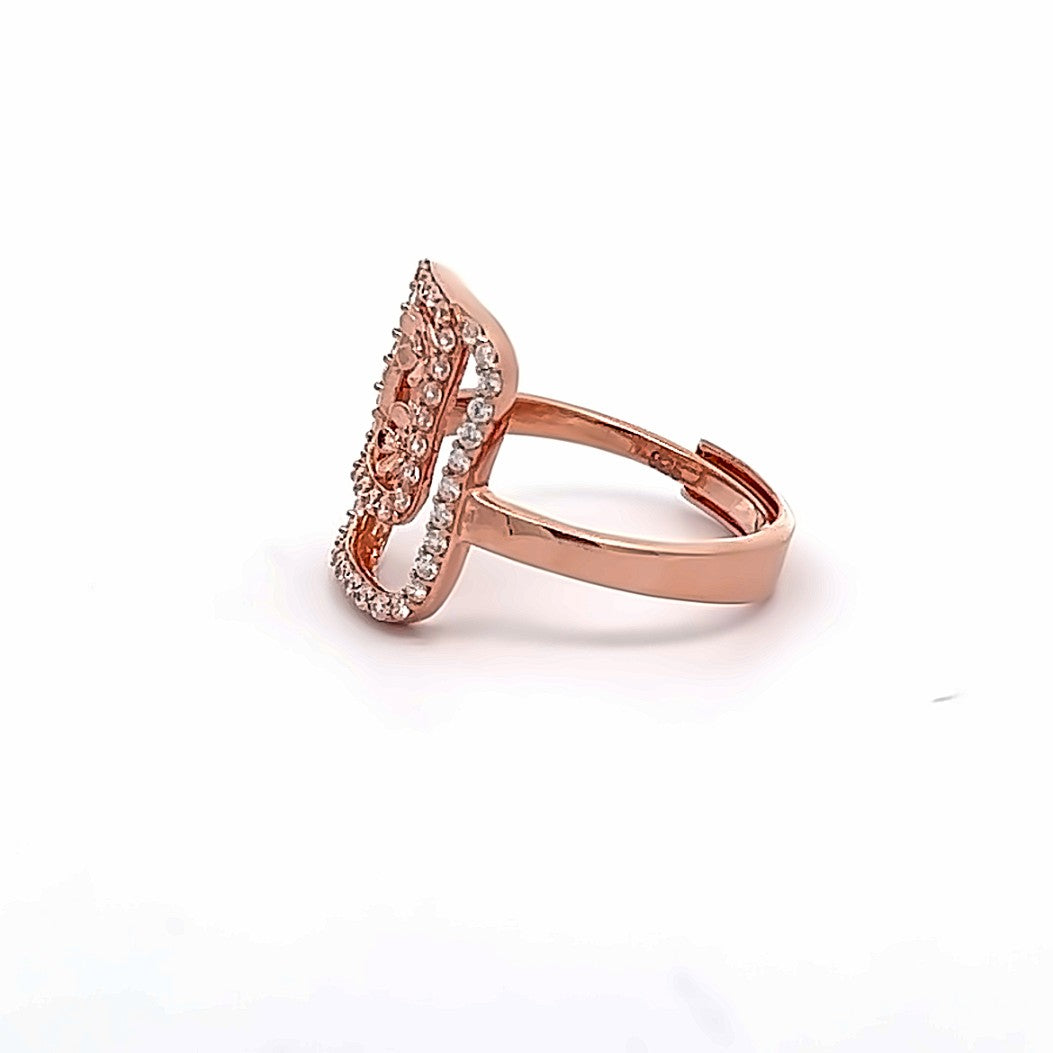 Rose Gold Pure Elegance Sterling Silver Ring