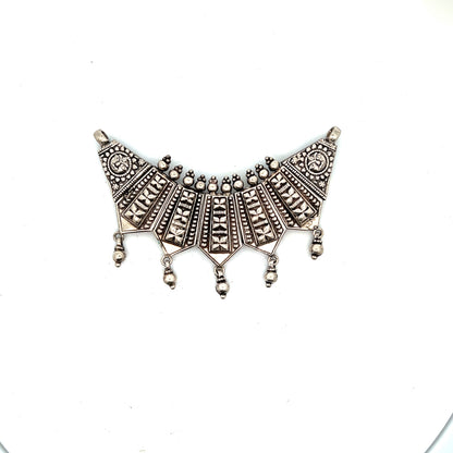 Antique Sterling Silver Oxidised Pendant