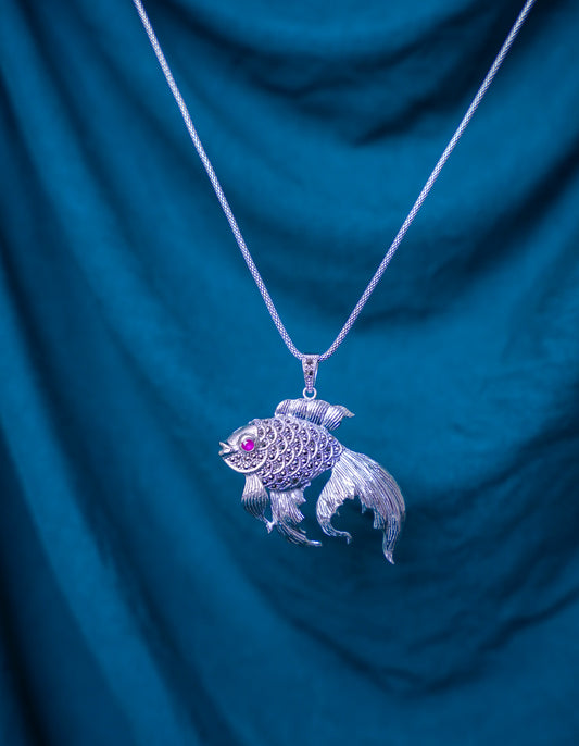 Aqua Majesty Marca Sterling Silver Pendant