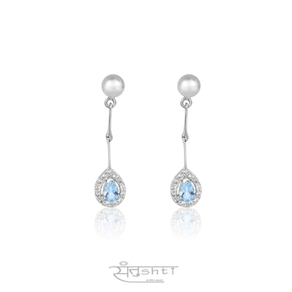 Blue Topaz Drop Earrings