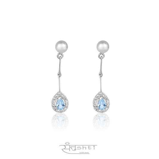 Blue Topaz Drop Earrings