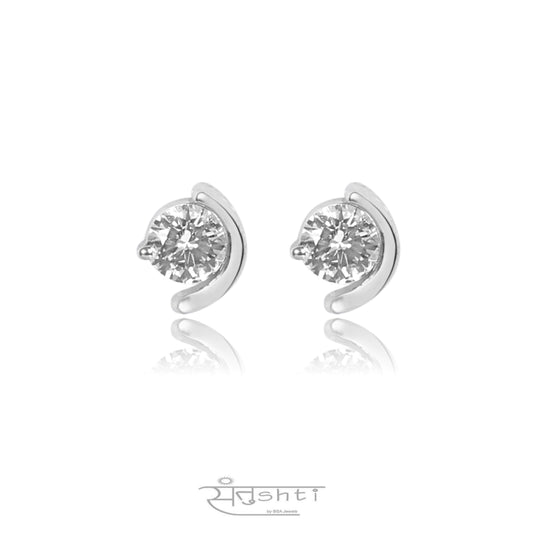 SILVER AMERICAN DIAMOND MINI STUDS