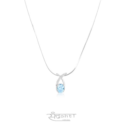 Fashion Topaz Sterling Silver Pendant