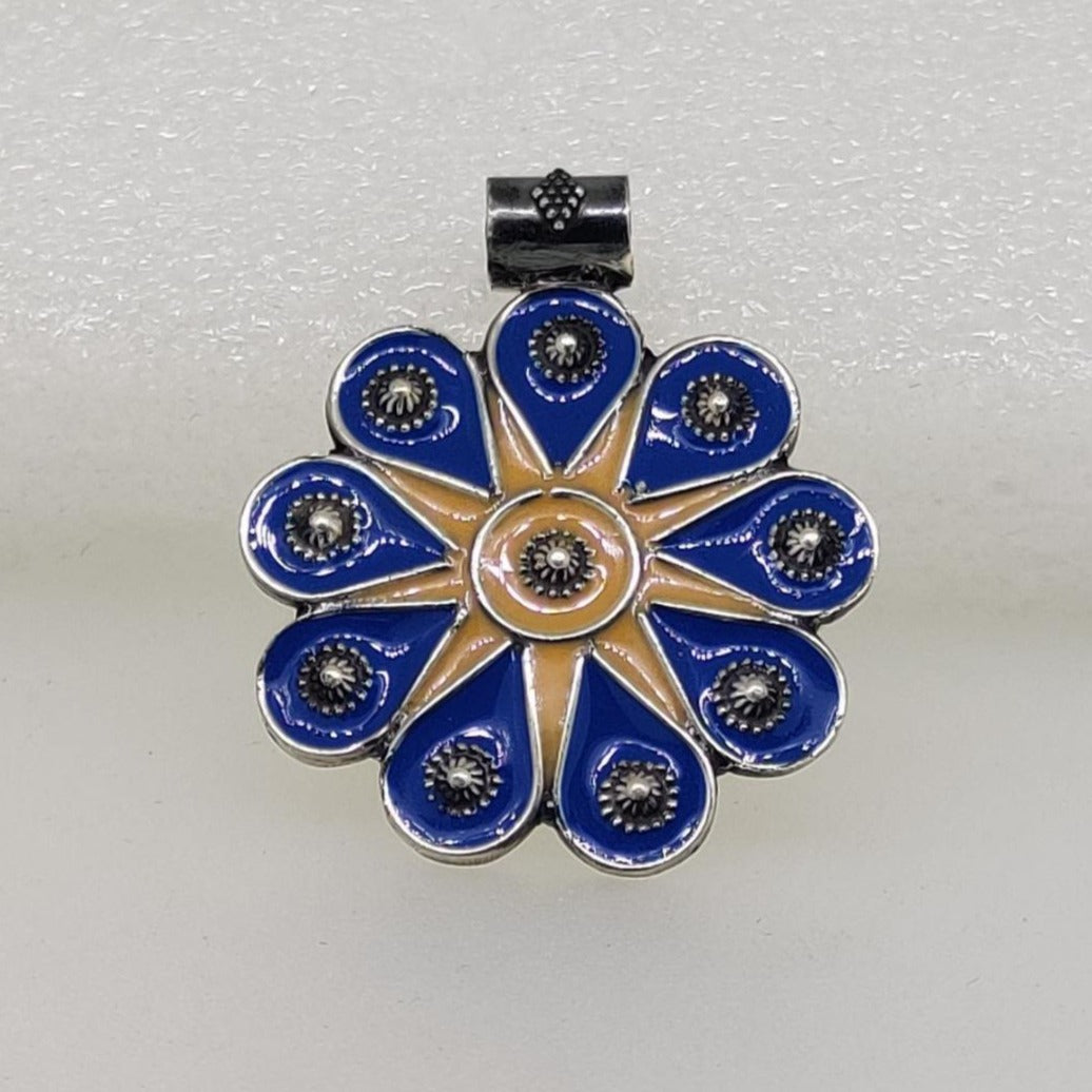 Wonderful Meenakari Silver Pendant