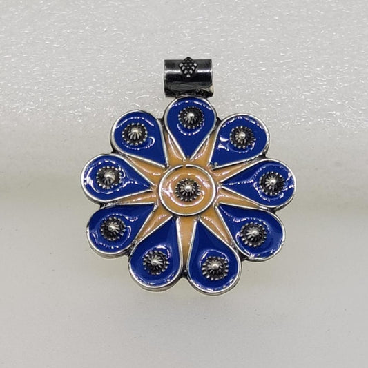 Wonderful Meenakari Silver Pendant
