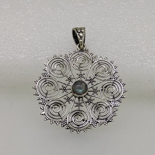 Oxidised Silver Pendant